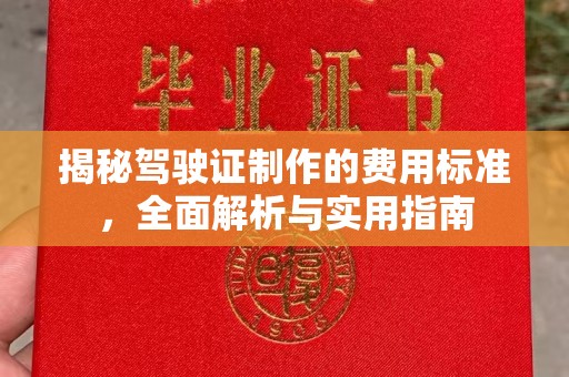 榕城揭秘驾驶证制作的费用标准，全面解析与实用指南