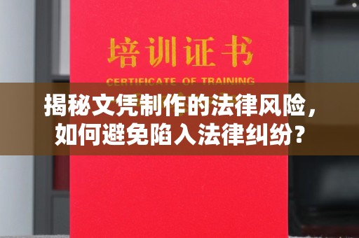 榕城揭秘文凭制作的法律风险，如何避免陷入法律纠纷？